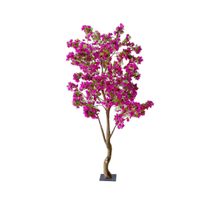 BOUGAINVILLEA PLANT W/9 BRANCHES & 60 GROUPS OF FLWS ON METAL BASE, D. 120 CM, 240 CM